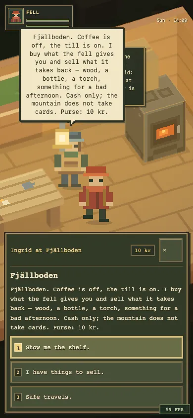 Fjällboden i telefonformat.